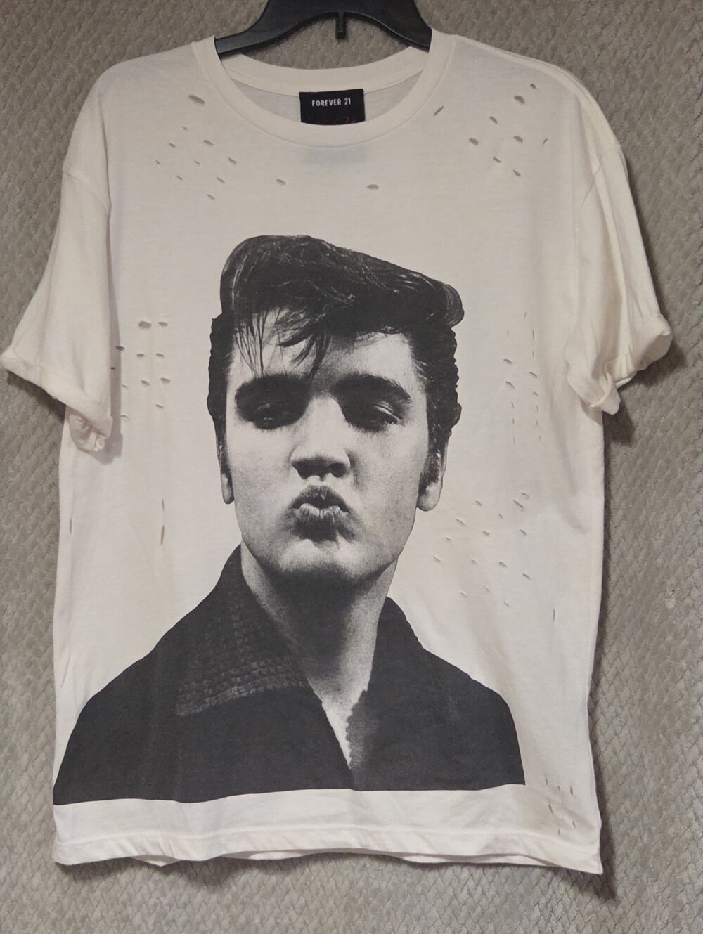 Forever 21 ELVIS PRESLEY T SHIRT With Slits In It